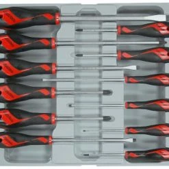 Tengtools MD912N Jeu de 12 tournevis plat, PH et PZ