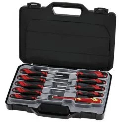Tengtools MD910N Jeu de 10 tournevis plats, PH et PZ
