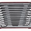 Tengtools TT6511R Jeu de 11 Clés mixtes à cliquet - 11 x 8 - 9 - 10 - 11 - 12 - 13 - 14 - 15 - 16 - 17 - 19mm