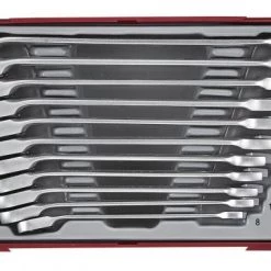 Tengtools TT6511R Jeu de 11 Clés mixtes à cliquet - 11 x 8 - 9 - 10 - 11 - 12 - 13 - 14 - 15 - 16 - 17 - 19mm
