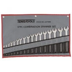 Tengtools 6517MM Jeu de Clé mixte - 17 x 6 - 7 - 8 - 9 - 10 - 11 - 12 - 13 - 14 - 15 - 16 - 17 - 18 - 19 - 20 - 21 - 22mm