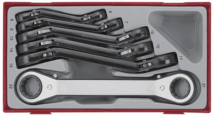 Tengtools TTRORS Set de 6 Clés polygonales racagnac doubles - 12 pans - 6 x 265 x 142 x 50mm - 116700105 1 Tengtools TTRORS Set de 6 Clés polygonales racagnac doubles - 12 pans - 6 x 265 x 142 x 50mm - 116700105