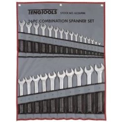 Tengtools 6526MM Jeu de Clé mixte - 26 x 6 - 7 - 8 - 9 - 10 - 11 - 12 - 13 - 14 - 15 - 16 - 17 - 18 - 19 - 20 - 21 - 22 - 23 - 24 - 25 - 26 - 27 - 28 - 29 - 30 - 32mm